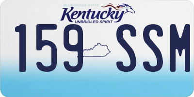 KY license plate 159SSM
