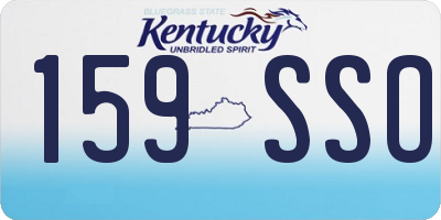 KY license plate 159SSO
