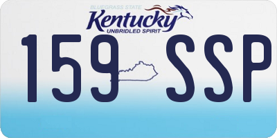 KY license plate 159SSP