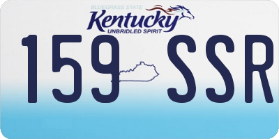 KY license plate 159SSR