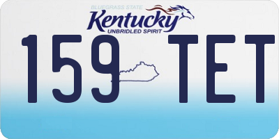 KY license plate 159TET