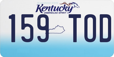 KY license plate 159TOD