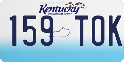 KY license plate 159TOK
