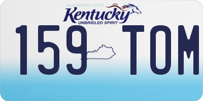 KY license plate 159TOM