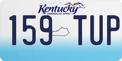 KY license plate 159TUP