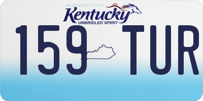 KY license plate 159TUR