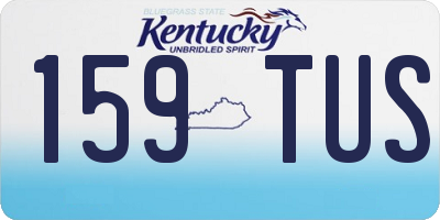 KY license plate 159TUS