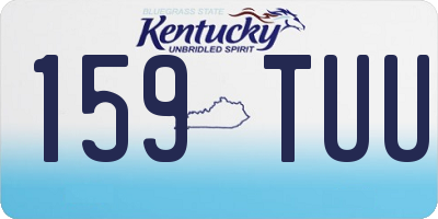 KY license plate 159TUU