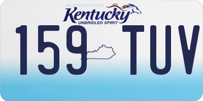 KY license plate 159TUV