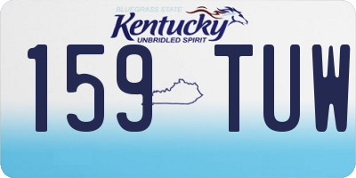 KY license plate 159TUW