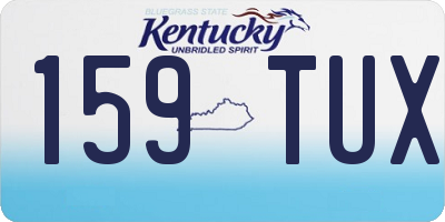 KY license plate 159TUX