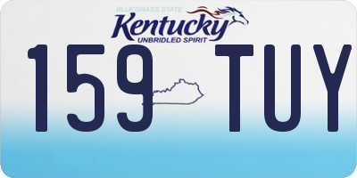 KY license plate 159TUY