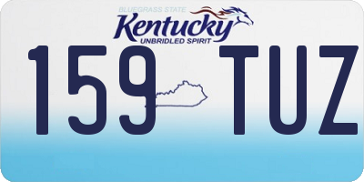 KY license plate 159TUZ