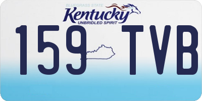 KY license plate 159TVB