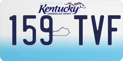 KY license plate 159TVF