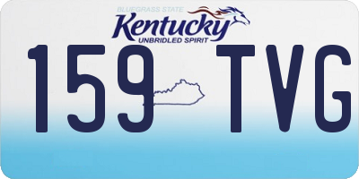 KY license plate 159TVG