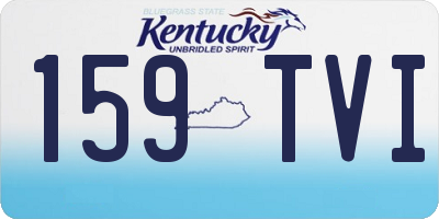 KY license plate 159TVI