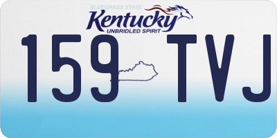 KY license plate 159TVJ