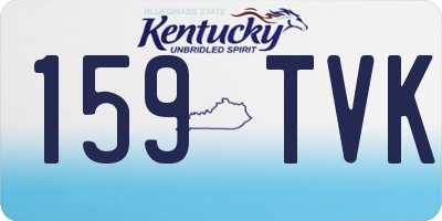 KY license plate 159TVK