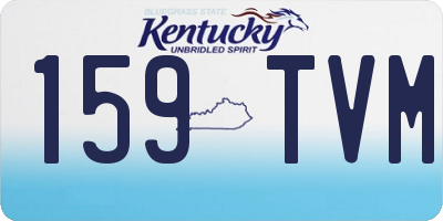 KY license plate 159TVM
