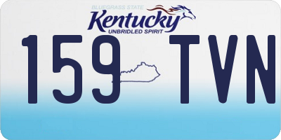 KY license plate 159TVN