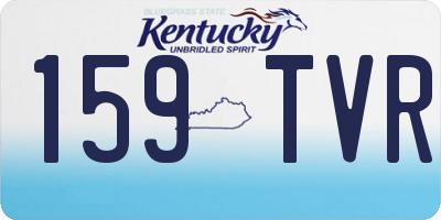 KY license plate 159TVR