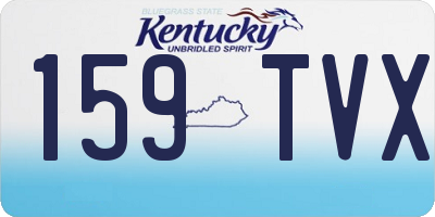 KY license plate 159TVX