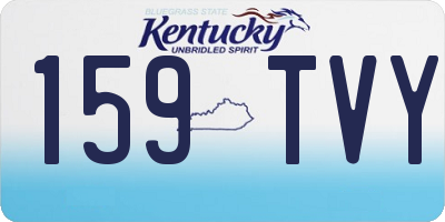 KY license plate 159TVY