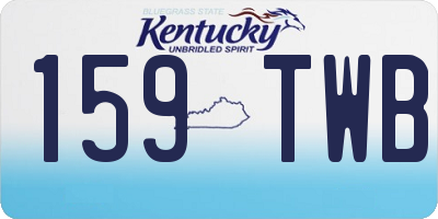 KY license plate 159TWB