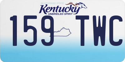 KY license plate 159TWC