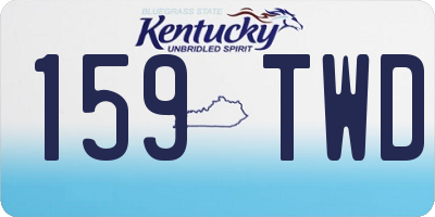 KY license plate 159TWD