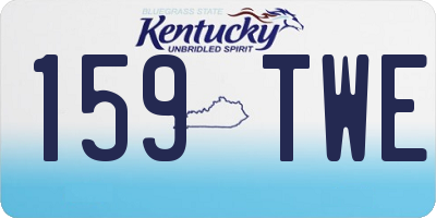 KY license plate 159TWE