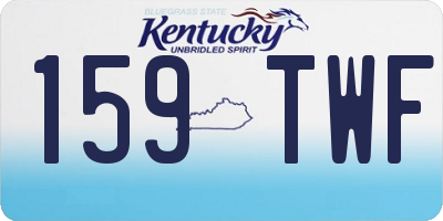 KY license plate 159TWF