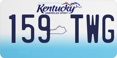 KY license plate 159TWG