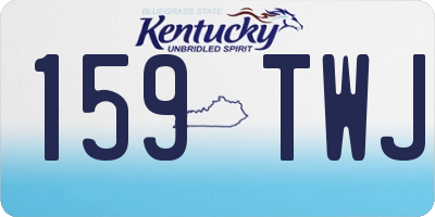 KY license plate 159TWJ