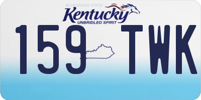 KY license plate 159TWK