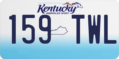 KY license plate 159TWL