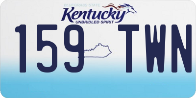 KY license plate 159TWN