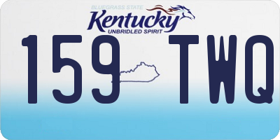 KY license plate 159TWQ
