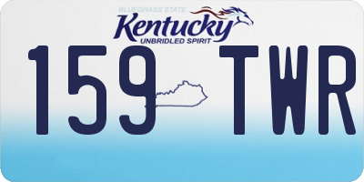 KY license plate 159TWR