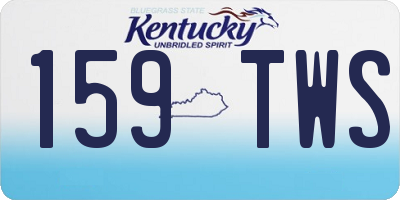KY license plate 159TWS