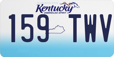 KY license plate 159TWV