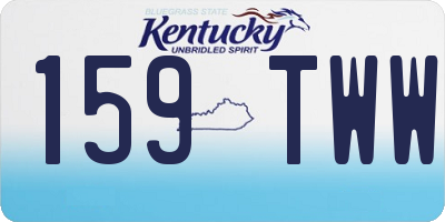 KY license plate 159TWW