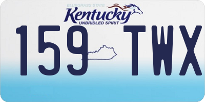 KY license plate 159TWX