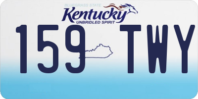 KY license plate 159TWY