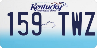 KY license plate 159TWZ