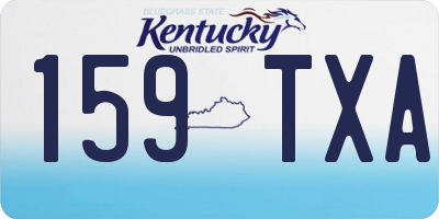 KY license plate 159TXA