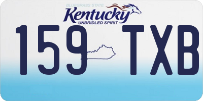 KY license plate 159TXB