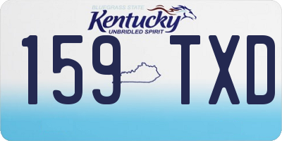 KY license plate 159TXD