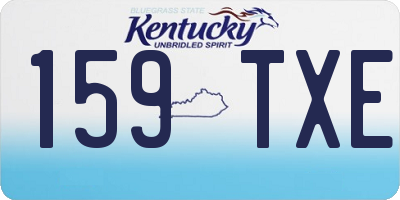 KY license plate 159TXE